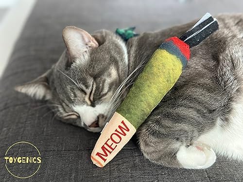Doobie Catnip Toys for Cats - Soft, Bite-Resistant Cat Chew Toys with Long Shape for Kicking and Stress Relief - Image 6