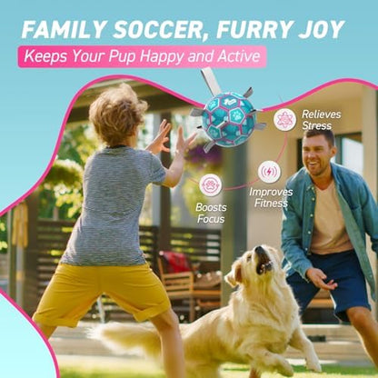 QDAN Dog Toys Soccer Ball with Straps, Pool Dog Water Toy, Outside Ball - Image 4