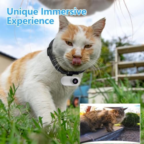 HD 1080P Cat POV Camera Collar with Video Record, Mini Small Sports Video Cameras, Body Cam Outdoor/Inoor No WiFi, Unique Pet Supplies Gift for pet Owners, Dog Moms, cat dads, Ideal Gift - Image 2