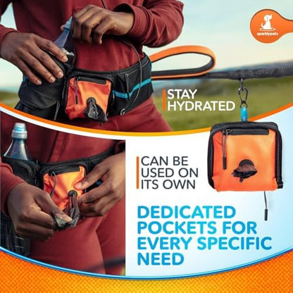 SparklyPets Hands Free Dog Leash, Medium & Large Breeds (Orange,1 Dog) - Image 3