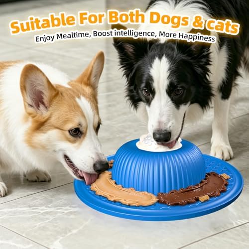 Multi-Purpose Silicone Slow Feeder & Lick Mat for Dogs & Cats (Blue) - Image 4
