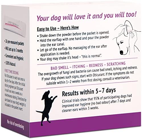 Pet Ear Powder for Dogs | No More Itching, Scratching or Bad Smell | Reduces Waxy Build Up | No Cleaning Solution Drops or Wash Needed | 26 Easy-Dose Packets - Image 2