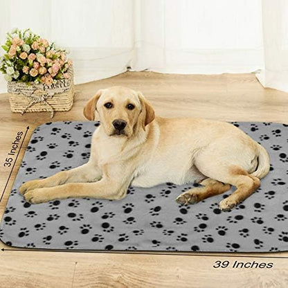 Comsmart Dog Blankets, 6 Pack Fleece Pet Blankets, 39x35 inches, Grey - Image 5