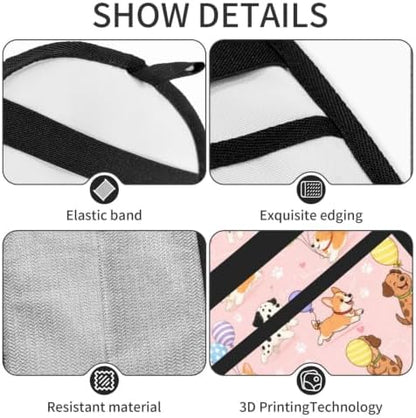 Pink Dog Palying Pet Hair Removal Glove Brush Hair Remover Tool for Carpet - Image 4