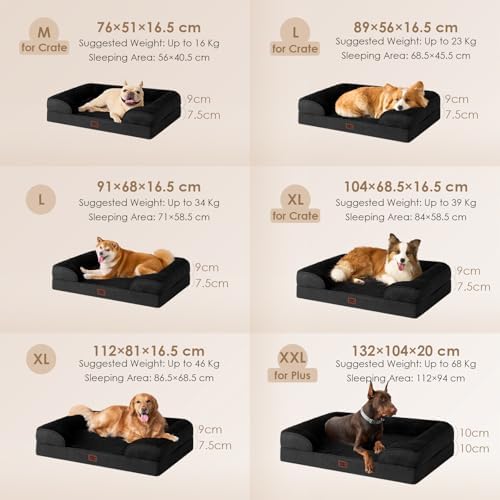 EHEYCIGA Orthopedic Extra Large Dog Bed, Waterproof Washable XL Pet Bed 44" - Image 5