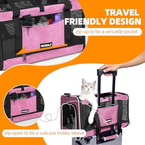 Cat Carrier Soft-Sided Travel Bag for Medium to Large Cat Over 15lbs - Image 3
