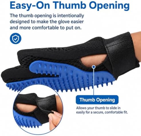 NVNAN Cat & Dog Grooming Glove and Curry Brush Set - Image 3