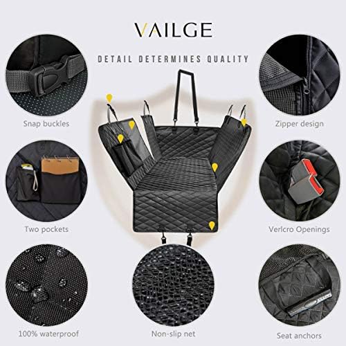 Vailge X-Large Dog Car Hammock, 100% Waterproof with Mesh Window, Scratch Prevent Anti-Slip Car Seat Covers for Back Seat - Image 6