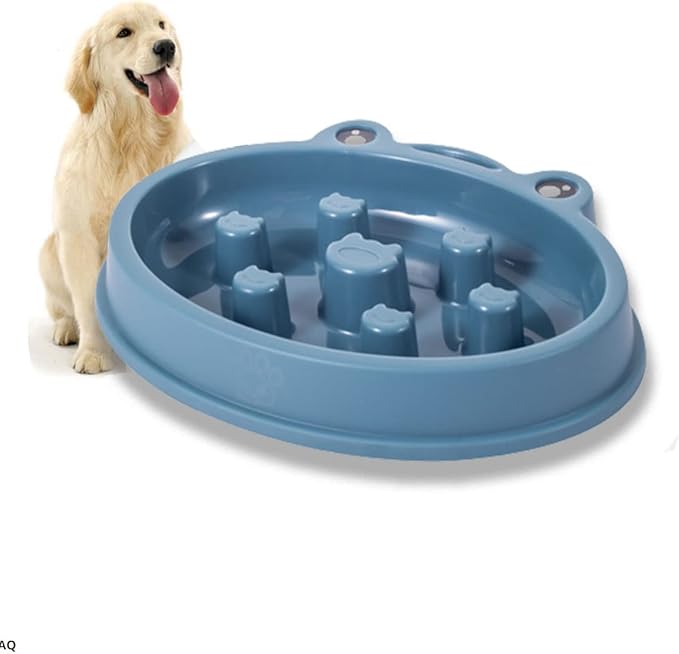 Slow Feeder Dog Bowl,Anti Gulping Healthy Eating Interactive Bloat Stop Fun Alternative Dog Slow Food Feeding Pet Bowl,