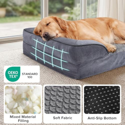 INVENHO Orthopedic Dog Bed Medium Size Dog, Waterproof Egg-Crate Foam Couch with Washable Removable Cover, Waterproof Lining and Nonskid Bottom - Image 5
