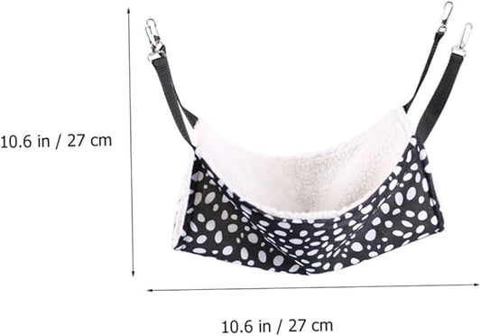 Double-Sided Hanging Cat Hammock Small 27x27cm Breathable Pet Sleeping Bed with Polka Dot Pattern for Indoor Cats