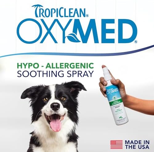 TropiClean Oxymed Hypoallergenic Cat & Dog Itch Relief Spray, 8oz - Image 3