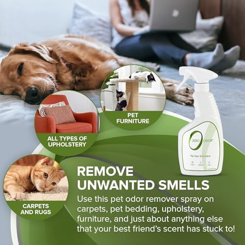 Zero Odor Pet Odor Eliminator, Air and Surface Odor Remover for Carpet, Furniture, and Pet Beds, Trigger Spray, 16 fl oz (Pack of 2) - Image 3
