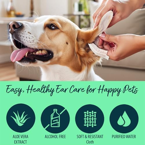 Natureland Dog and Cat Ear Finger Wipes, Large Otic Cleaning, 50 Count - Image 2