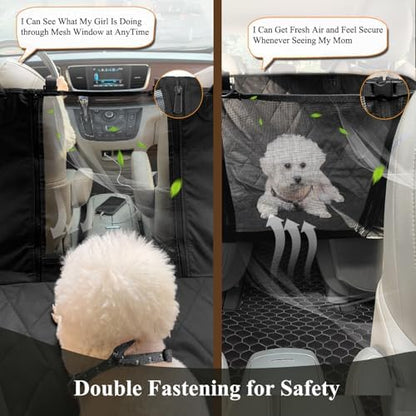 VIVAGLORY Dog Seat Cover Dog Hammock, Standard, Black - Image 2