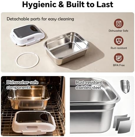 304 Stainless Steel Storage Container with Lid, Metal Storage Bin - Image 6