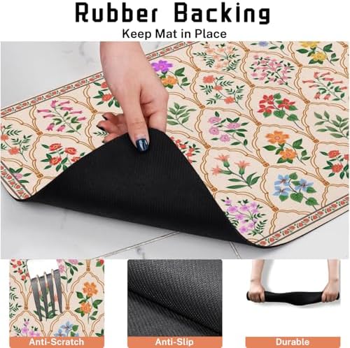Absorbent Pet Dog Bowl Mat for Food and Water, Pet Cat Food Feeding Mat with Non Slip Rubber Backing, Dog Food Mats for Floors Waterproof, 24"x32" - Image 4
