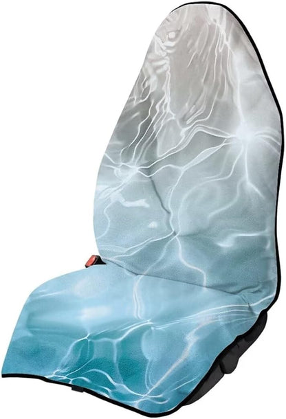Coldinair Blue Ocean Towel Car Seat Cover for Men,Sweat Car Seat Protector after Workout,Gym,Swimming,Anti-Slip Universal Car Seat Covers for Truck,Van,SUV