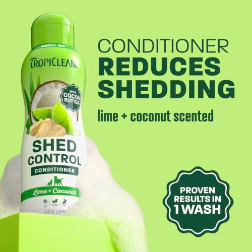 TropiClean Deshedding Dog Conditioner, Reduces Shedding, Softens Coat, 20oz - Image 2