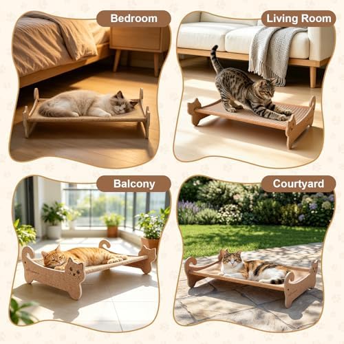 Cork Cat Scratcher Bed 2in1 Larger-Scratching Post-Cat Furniture - Image 7