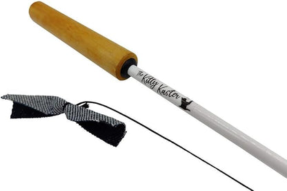 Kitty Kaster Premium Cat Toy Exerciser Fishing Pole 39 inch Safe for Cats Cat Wand Kitty Tease Casting Toy