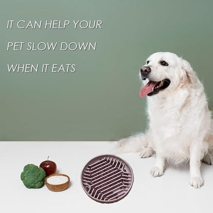 Slow Feeder Dog Bowls Anti-Choking Puzzle Pet Food Non-Slip Dog Feeding Slow Down Pet Eating Speed for All Breeds Pets,Dishwasher & Microwave Safe (Labyrinth Pattern-Pink)