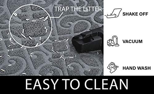 PetLike 2pk 30x18 inch Cat Litter Box Mat, Thick Kitty Litter Trapping Mat, Durable,Waterproof &Washable with Non-Slip Backing, Soft on Kitty Paws and Easy to Clean, BPA Free - Image 4