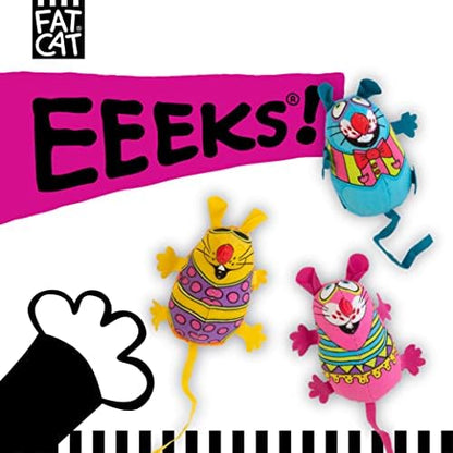 Bamboo Pet CAM650384 Fat Cat Kitty Hoots Eeeks Chic Catnip Toy, Multicolor by Petmate
