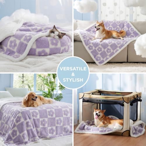 LE SURE Waterproof Dog Blankets for Large Dogs Cute Cozy 3D Jacquard,50x60 - Image 5
