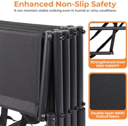 Dog Stairs for Large Dogs,4-Step Foldable Dog Ramp for Car with Non-Slip Surface & Oxford Fabric,Portable & Lightweight Pet Stairs for SUV,Truck,Bed & Couch,Supports up to 132 lbs (Green) - Image 4