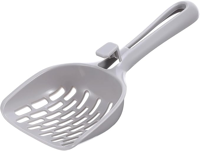 Cat Litter Scoop Non Stick Cat Sifting Litter Scoop Shovel with Hook Kitty Scooper Easy Sifting with 8-Shaped Hole Design for Box Clumping Crystal Litters Pellets