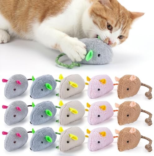 NAHSHON 15PCS Cat Mouse Toys Prefilled Catnip by Unknown
