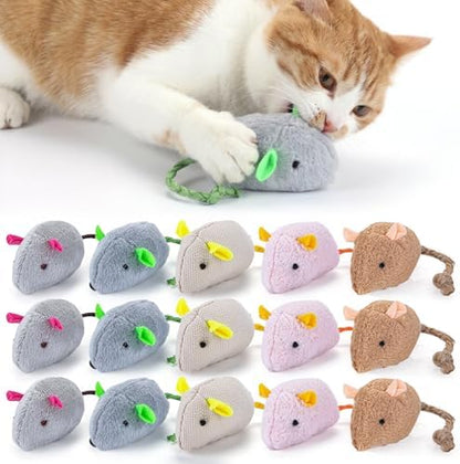 NAHSHON 15PCS Cat Mouse Toys Prefilled Catnip by Unknown