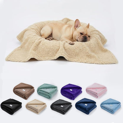 Waterproof Dog Blanket Reversible Pet Bed Cover Puppy Fluffy Cream Blankets Leakproof Sofa Couch Cover Cat Pet Blanket for Warm Washable-M - Image 4