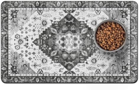 Pet Food Mats for Floor, Absorbent Dog Mat for Food and Water Dispenser Mat, Dog Food Mat Quick Dry Cat Food Mat Pet Supplies by Unknown