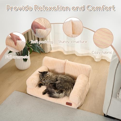 Hollypet Small Dog Large Cat Bed Puppy Couch Beds for Pets up to 25 lbs - Image 6