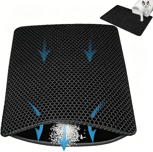 Cat Litter Mat Litter Box Mat 24 X 18 Inches Black by Xuanyaente