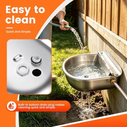 Automatic Dog Water Bowl Dispenser 304 Stainless Steel Dog Waterer - Image 4
