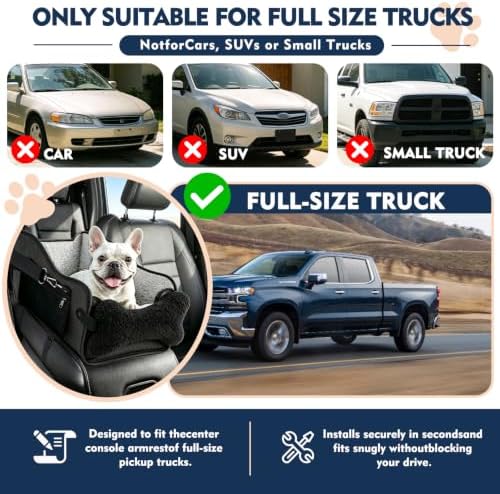 Center Console Dog Car Seat for Small Dogs, Pet Booster Seat - Image 3