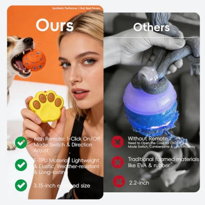 Interactive Dog Ball- Remote Control Dog Toy, Chase Buddy Dog Toy with 3 Modes, Large Size Motion Activated Dog Toys, E-TPU Durable Smart Ball for Dogs, Giggle Ball for Small Medium & Large Dogs - Image 5
