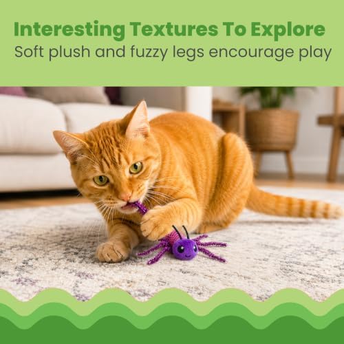 Catstages Ant-Tastic Dental Cat Toys with Catnip, Dental Mesh to Help Clean Teeth, Prey-Driven Bat & Carry Play for Cats & Kittens, 3", 3-Pack - Image 4