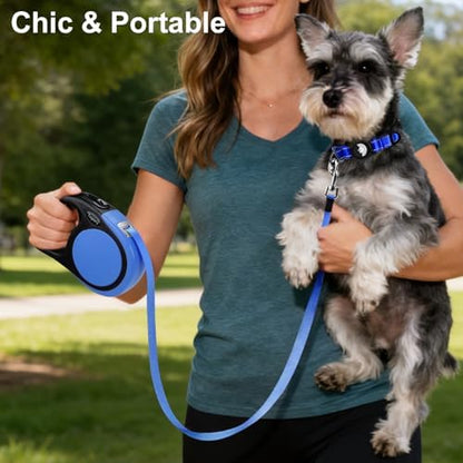 Taglory Retractable Dog Leash, One-Handed Brake, 16ft, Up to 44 lbs, Blue - Image 2
