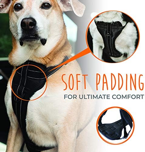 Mighty Paw Dog Car Harness - Vehicle Safety Gear - 2 Leash Attachment - Adjustable Straps - Reflective Stitching - Soft Padding - Standard Harness Functionality - No Pull Front Leash Attachment - L - Image 3