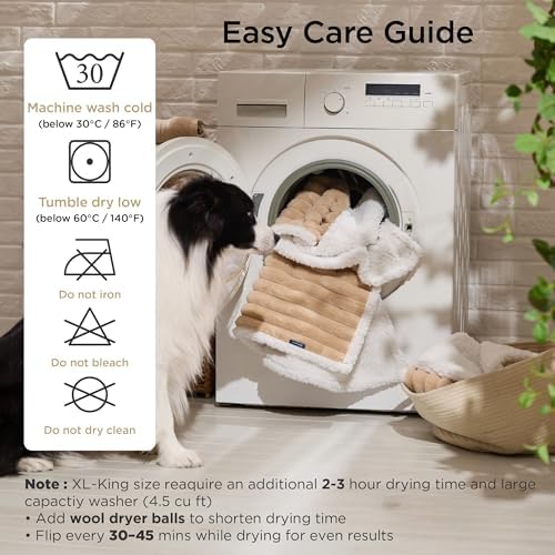 Bedsure ComfyFleece™ Waterproof Blanket for Bed, Twin（60"x80"） Tuscan Beige - Image 5