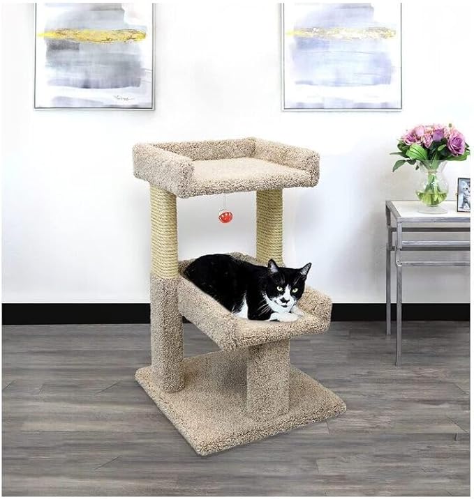 Cat Tree & Play Perch - 20"x20"x32" Large Indoor Cat Tower