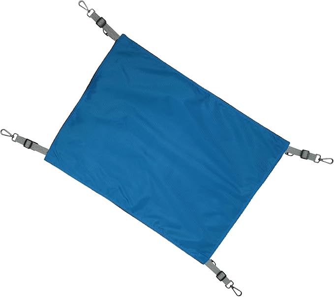 FAVOMOTO Waterproof Nylon Pet Hammock for Cats, Double-Sided Thickened Hanging Bed, Blue Reversible Cat Swing Nest for All-Season Indoor Use