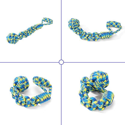 MQUMD Dog Rope Toy, Indestructible Cotton Ropes Dog Toy, Dental Cleaning and Teeth Care Dog Toy, Heavy Duty Dog Chew Toy, Interactive Tug of War Pet Toy for Large & Medium Dog