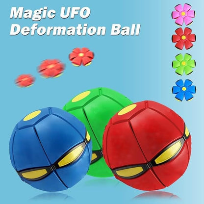 Doggy Disc Ball for Medium Large Dogs, Portable Interactive Flying Saucer Ball Stomp UFO Magic Balls, Decompression Pop Up Dog Toys Balls for Outdoor Sports Gifts (Blue-Green)