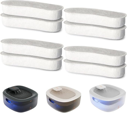 8 Pcs Pet Water Fountain Filters for W600 Model Dog Fountain,Replacement Large Dog Fountain Filters for Dogs and Cats