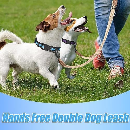 Mile High Life Double Dog Leash - Hands Free, Multifunctional Dual Dog Leash, 360° Swivel, Leather Tailored Connection for Two Dogs (Light Brown, 8FT) - Image 5